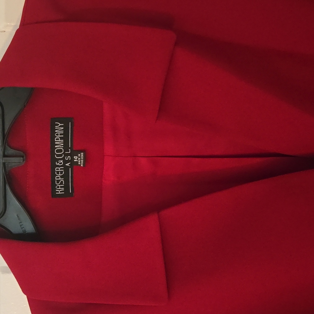 Kasper & Company Classic Red Blazer for Women - Picture 2 of 7